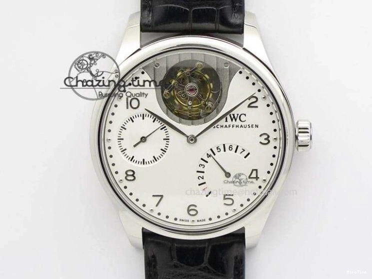 MIROTIME 0821 Portuguese Chrono RG IW371480 ZF 1:1 Best Edition White Dial On Brown Leather Strap A7750 V HighPerformance 7266